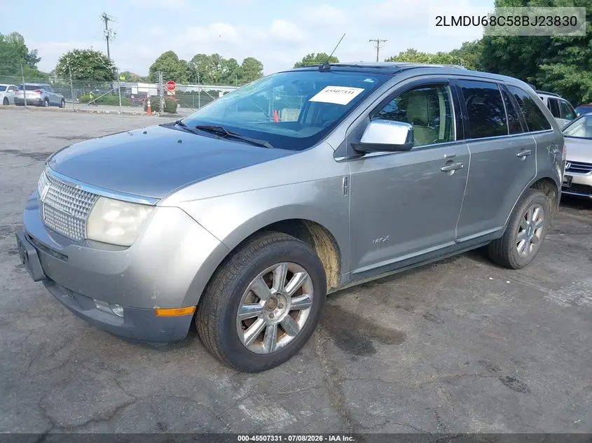 2008 Lincoln Mkx VIN: 2LMDU68C58BJ23830 Lot: 45507331