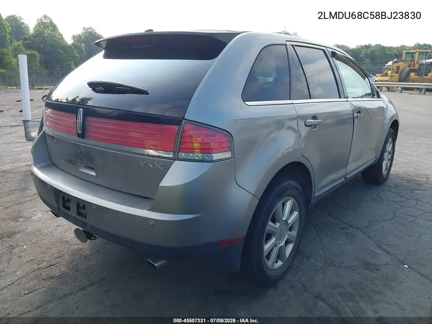 2008 Lincoln Mkx VIN: 2LMDU68C58BJ23830 Lot: 45507331