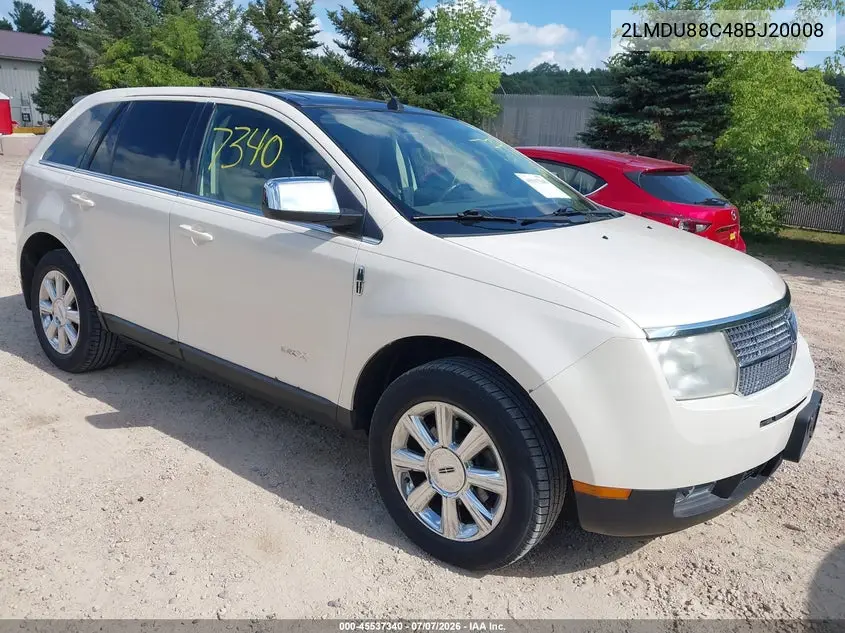 2008 Lincoln Mkx VIN: 2LMDU88C48BJ20008 Lot: 45537340