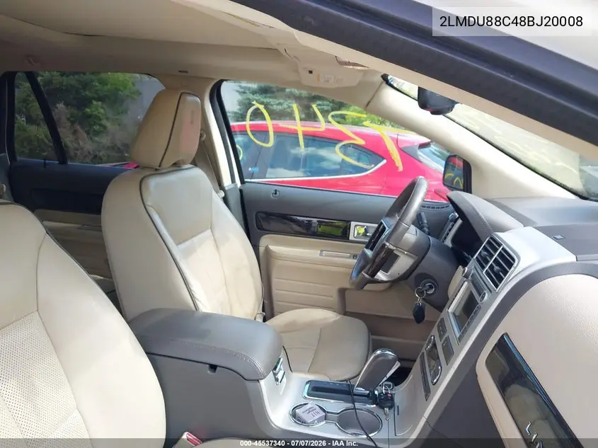 2008 Lincoln Mkx VIN: 2LMDU88C48BJ20008 Lot: 45537340