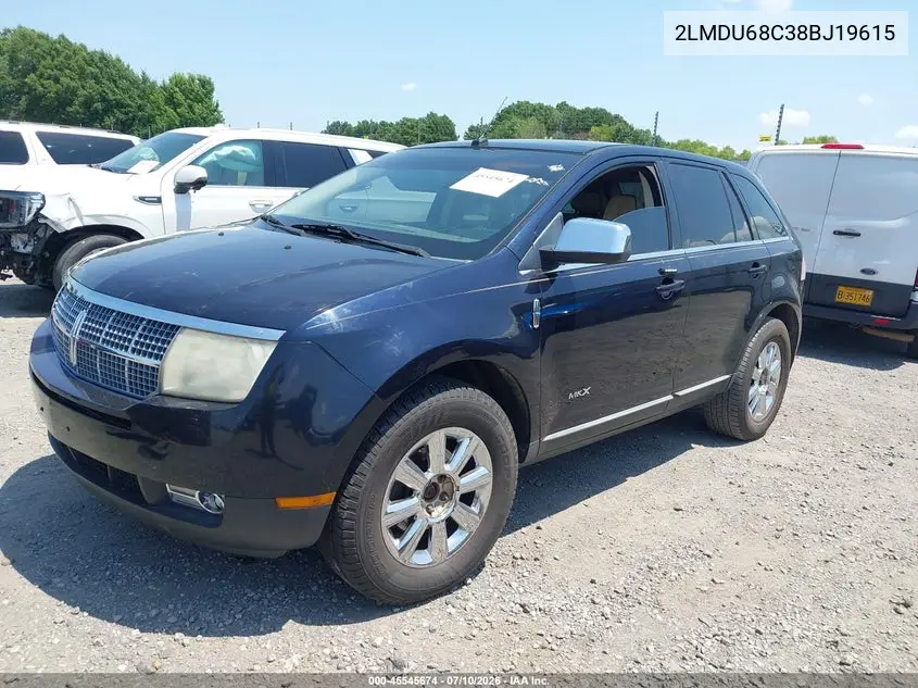 2008 Lincoln Mkx VIN: 2LMDU68C38BJ19615 Lot: 45545674