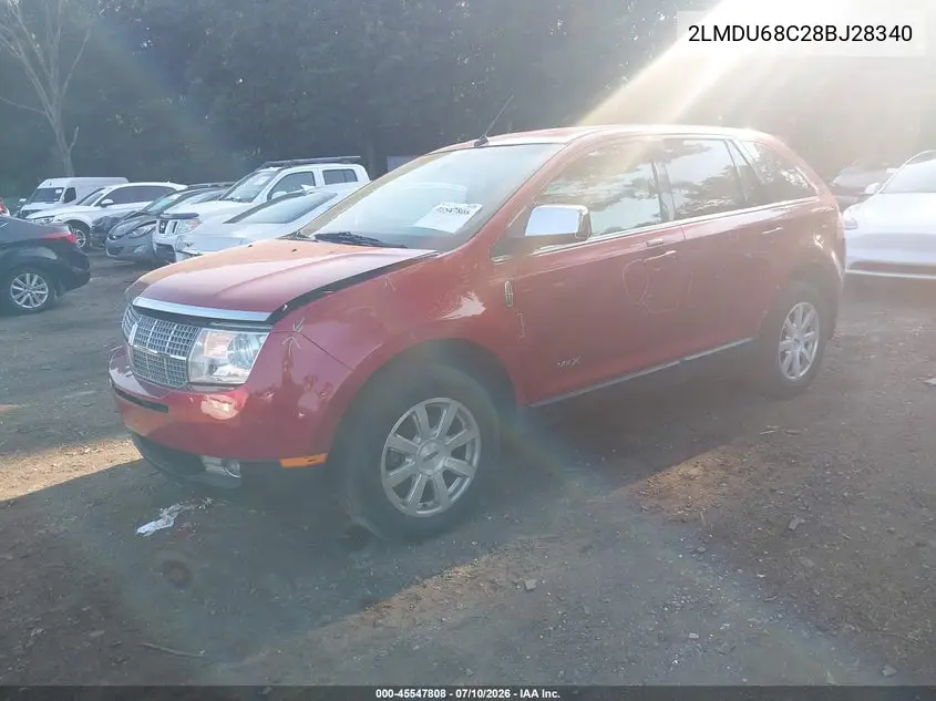 2008 Lincoln Mkx VIN: 2LMDU68C28BJ28340 Lot: 45547808