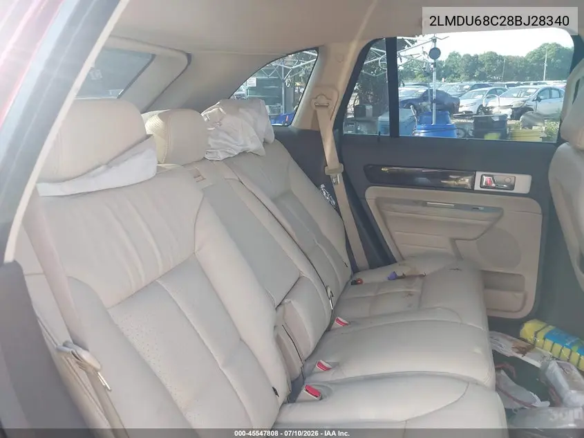 2008 Lincoln Mkx VIN: 2LMDU68C28BJ28340 Lot: 45547808