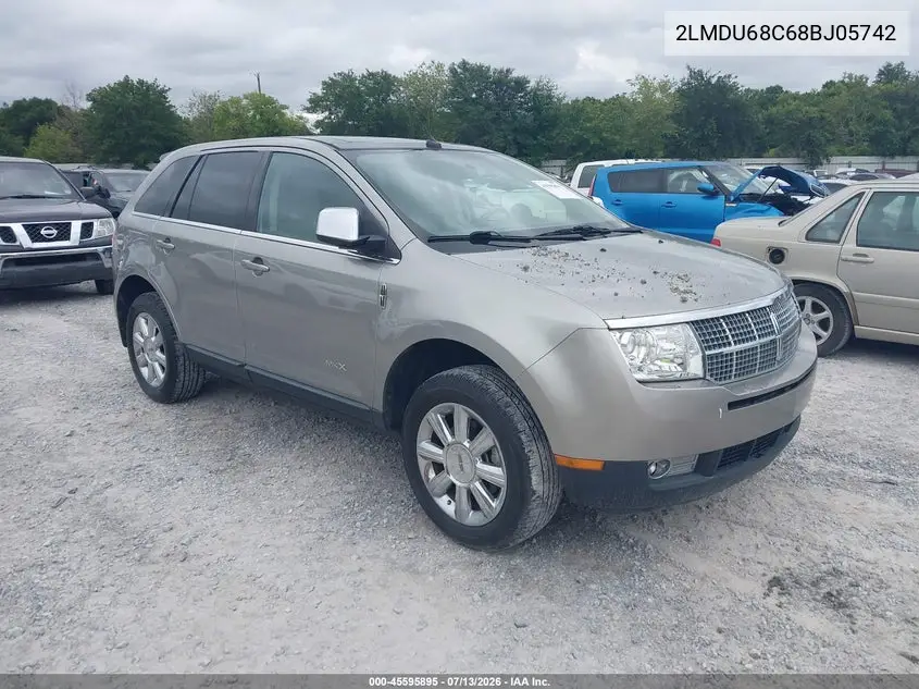 2008 Lincoln Mkx VIN: 2LMDU68C68BJ05742 Lot: 45595895