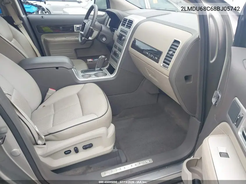 2008 Lincoln Mkx VIN: 2LMDU68C68BJ05742 Lot: 45595895