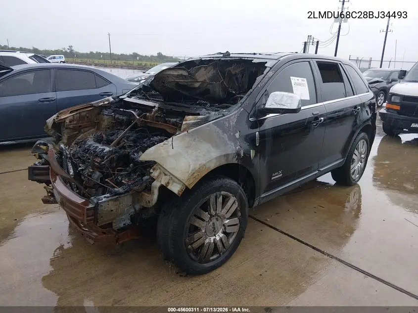 2008 Lincoln Mkx VIN: 2LMDU68C28BJ34493 Lot: 45600311