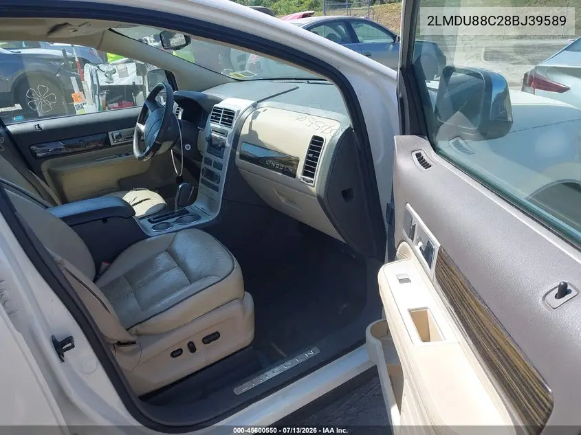 2008 Lincoln Mkx VIN: 2LMDU88C28BJ39589 Lot: 45600550