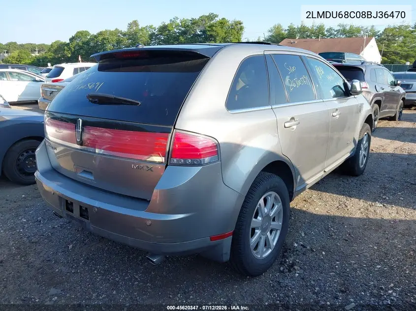 2008 Lincoln Mkx VIN: 2LMDU68C08BJ36470 Lot: 45620347