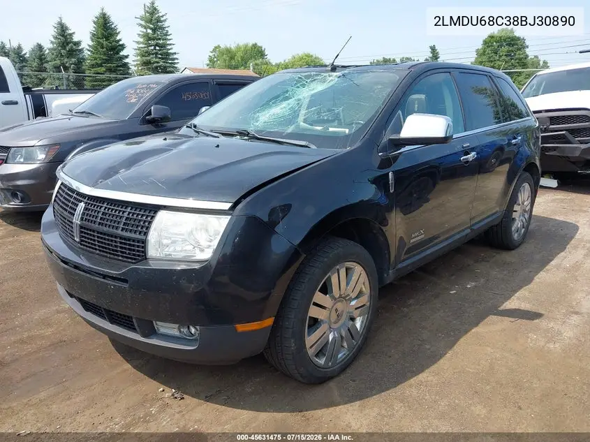 2008 Lincoln Mkx VIN: 2LMDU68C38BJ30890 Lot: 45631475
