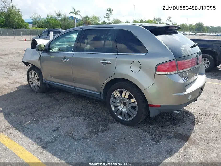 2008 Lincoln Mkx VIN: 2LMDU68C48BJ17095 Lot: 45671957
