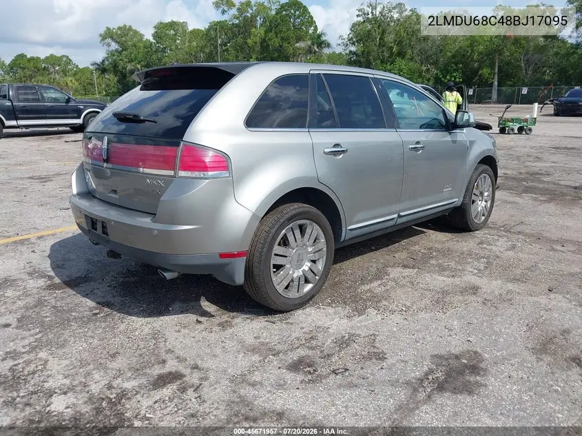 2008 Lincoln Mkx VIN: 2LMDU68C48BJ17095 Lot: 45671957