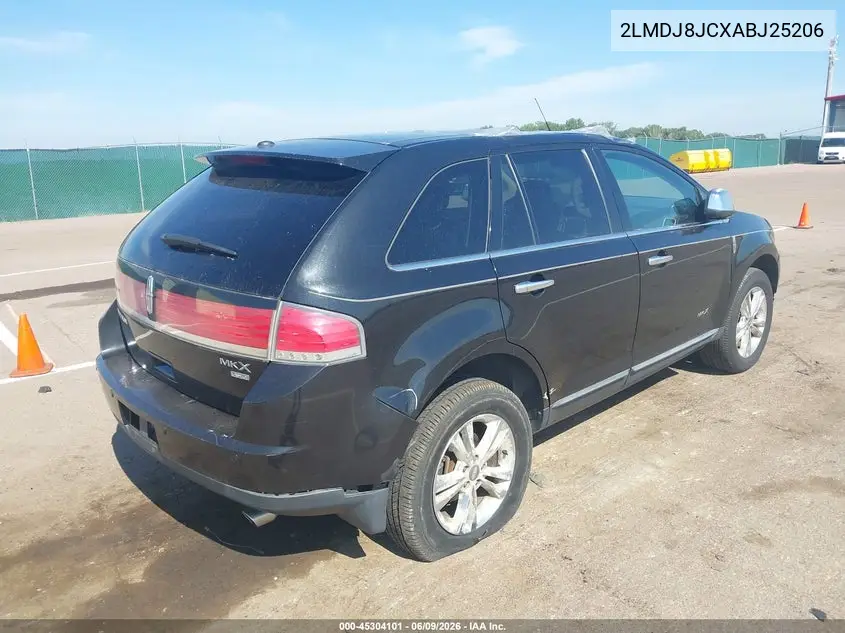 2010 Lincoln Mkx VIN: 2LMDJ8JCXABJ25206 Lot: 45304101
