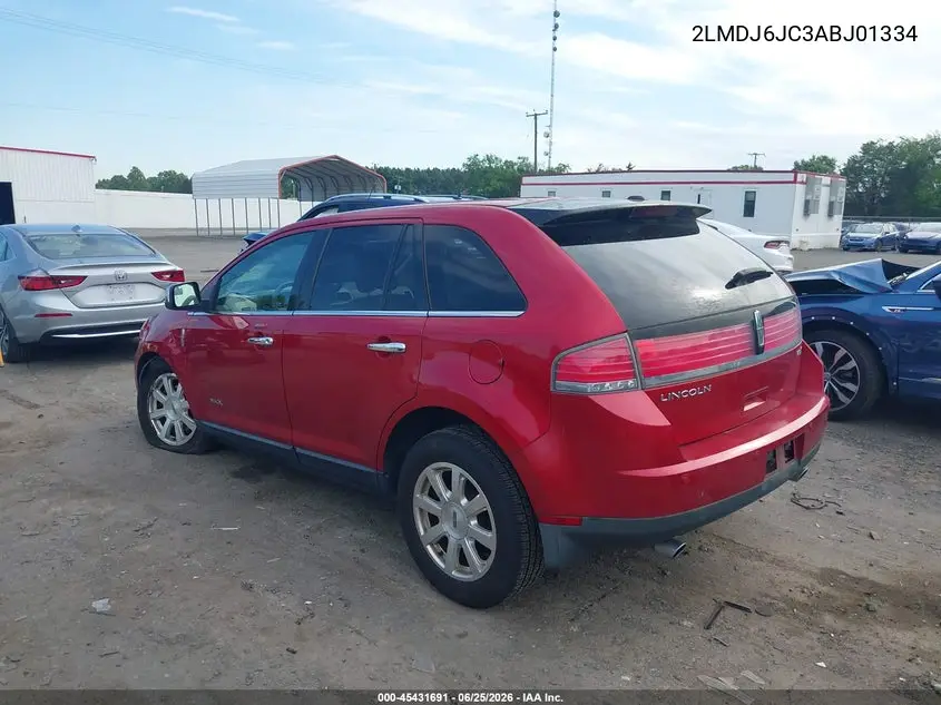 2010 Lincoln Mkx VIN: 2LMDJ6JC3ABJ01334 Lot: 45431691