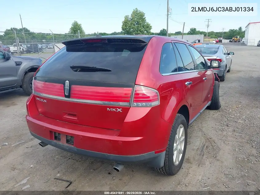 2010 Lincoln Mkx VIN: 2LMDJ6JC3ABJ01334 Lot: 45431691