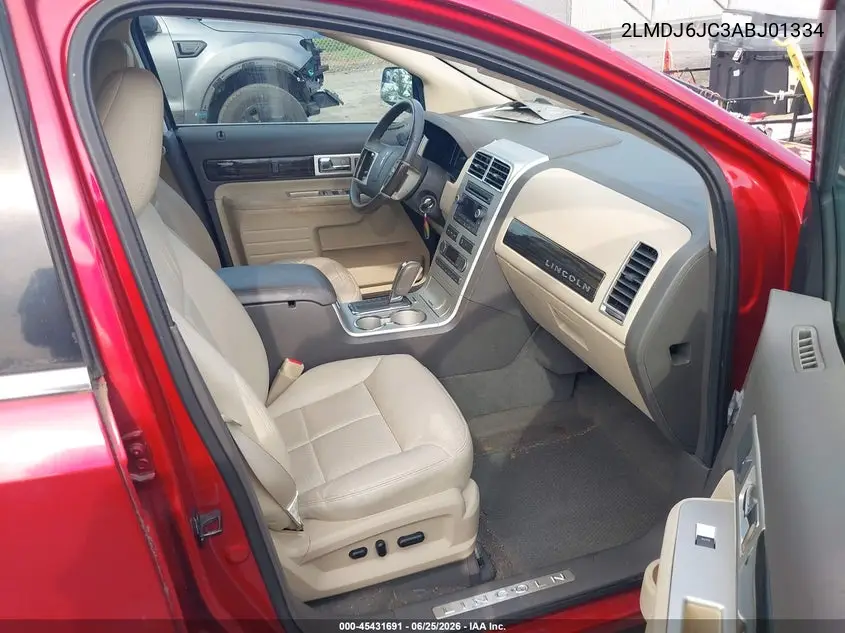 2010 Lincoln Mkx VIN: 2LMDJ6JC3ABJ01334 Lot: 45431691