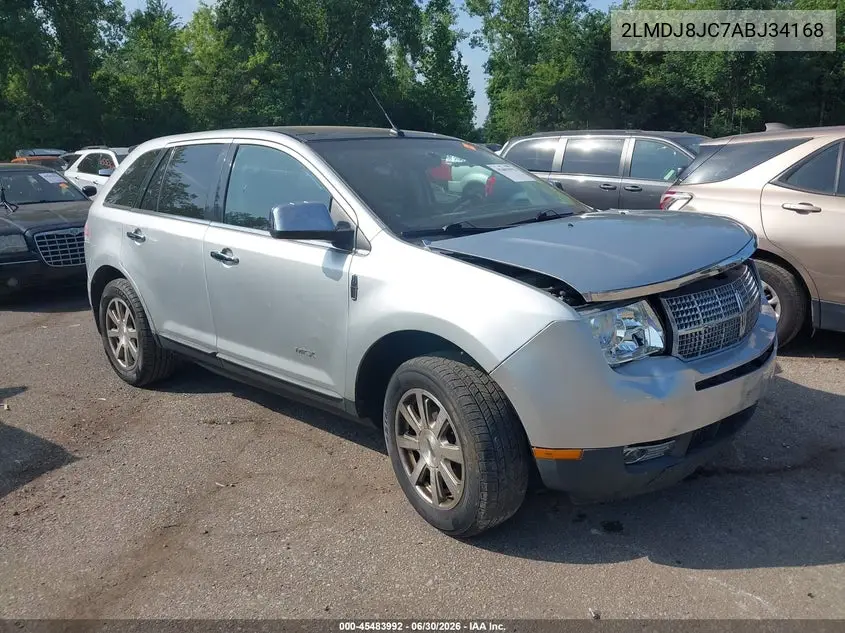 2010 Lincoln Mkx VIN: 2LMDJ8JC7ABJ34168 Lot: 45483992