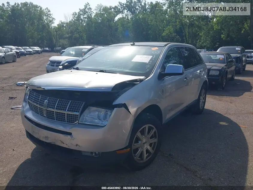 2010 Lincoln Mkx VIN: 2LMDJ8JC7ABJ34168 Lot: 45483992