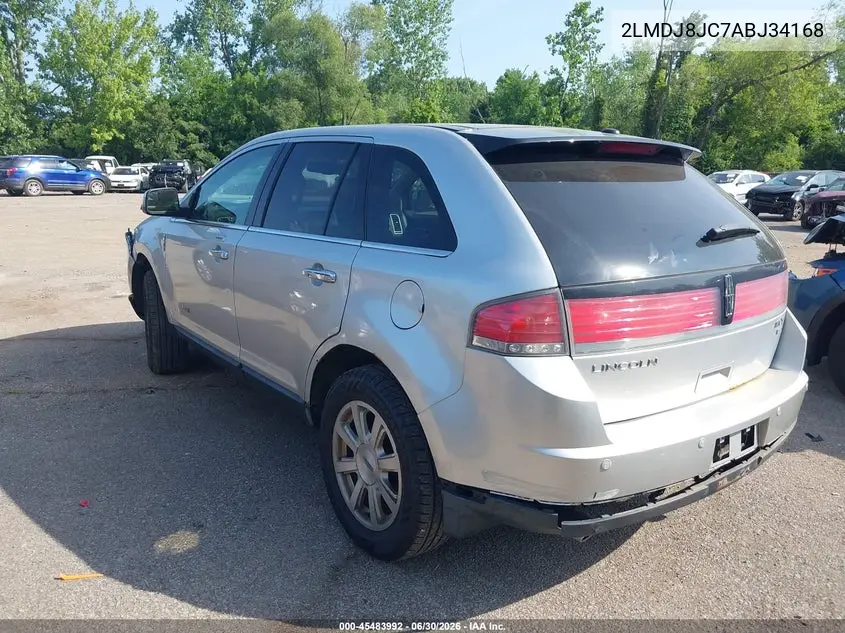 2010 Lincoln Mkx VIN: 2LMDJ8JC7ABJ34168 Lot: 45483992