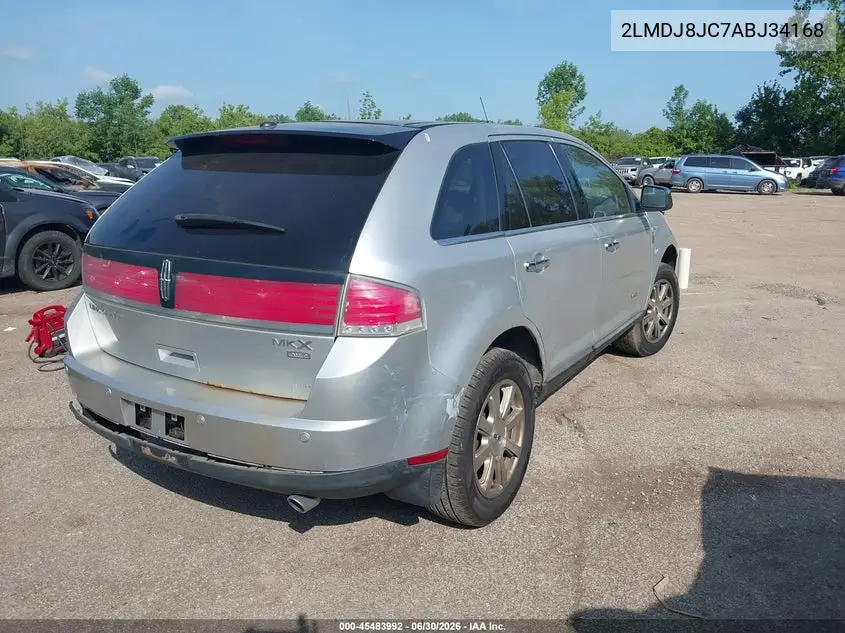 2010 Lincoln Mkx VIN: 2LMDJ8JC7ABJ34168 Lot: 45483992