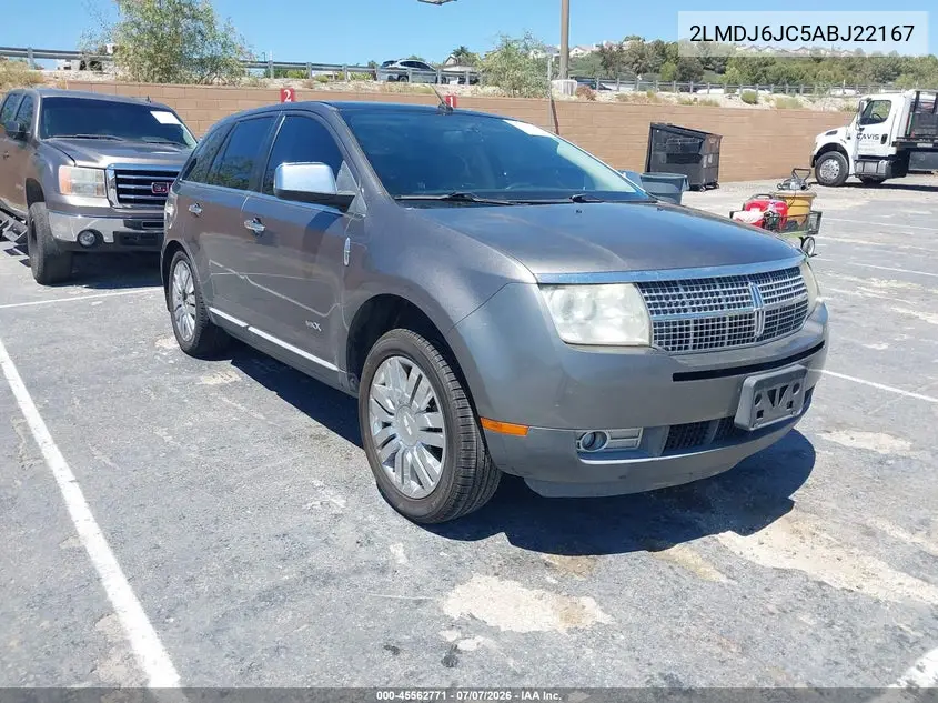 2010 Lincoln Mkx VIN: 2LMDJ6JC5ABJ22167 Lot: 45562771