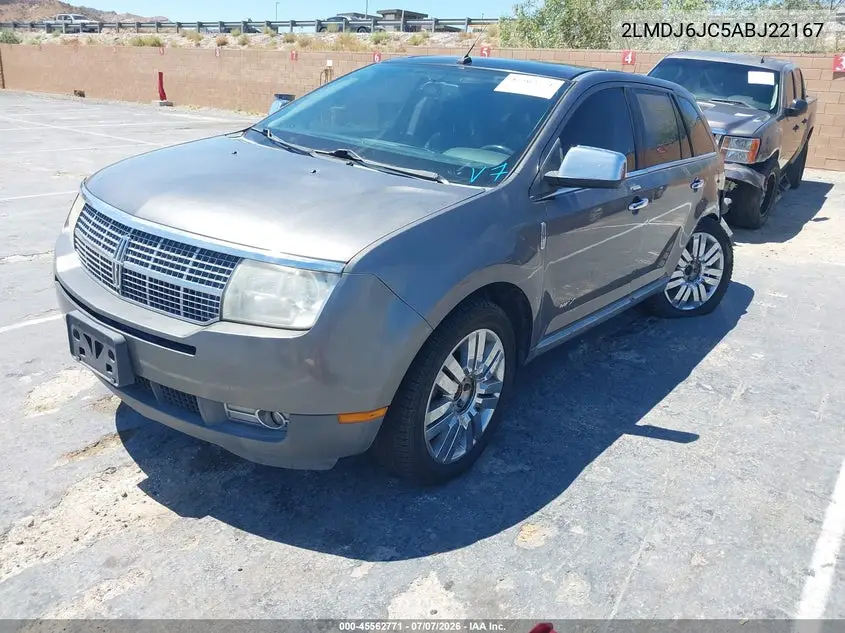 2010 Lincoln Mkx VIN: 2LMDJ6JC5ABJ22167 Lot: 45562771