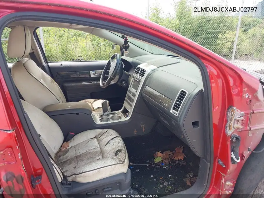 2010 Lincoln Mkx VIN: 2LMDJ8JCXABJ02797 Lot: 45563246