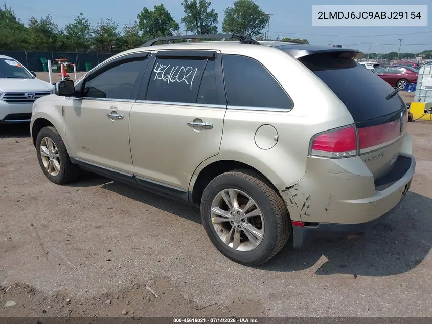 2010 Lincoln Mkx VIN: 2LMDJ6JC9ABJ29154 Lot: 45616021