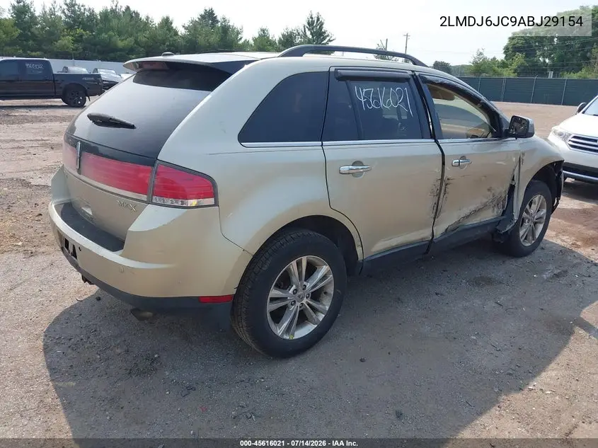 2010 Lincoln Mkx VIN: 2LMDJ6JC9ABJ29154 Lot: 45616021