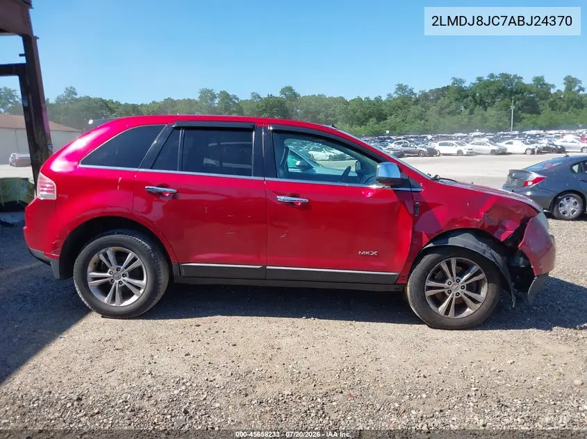 2010 Lincoln Mkx VIN: 2LMDJ8JC7ABJ24370 Lot: 45658233