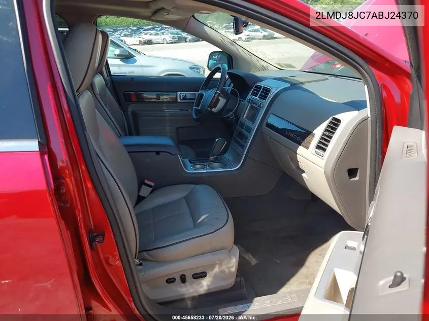 2010 Lincoln Mkx VIN: 2LMDJ8JC7ABJ24370 Lot: 45658233