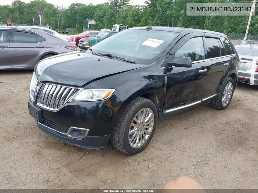 2011 Lincoln Mkx VIN: 2LMDJ8JK1BBJ23143 Lot: 45308724