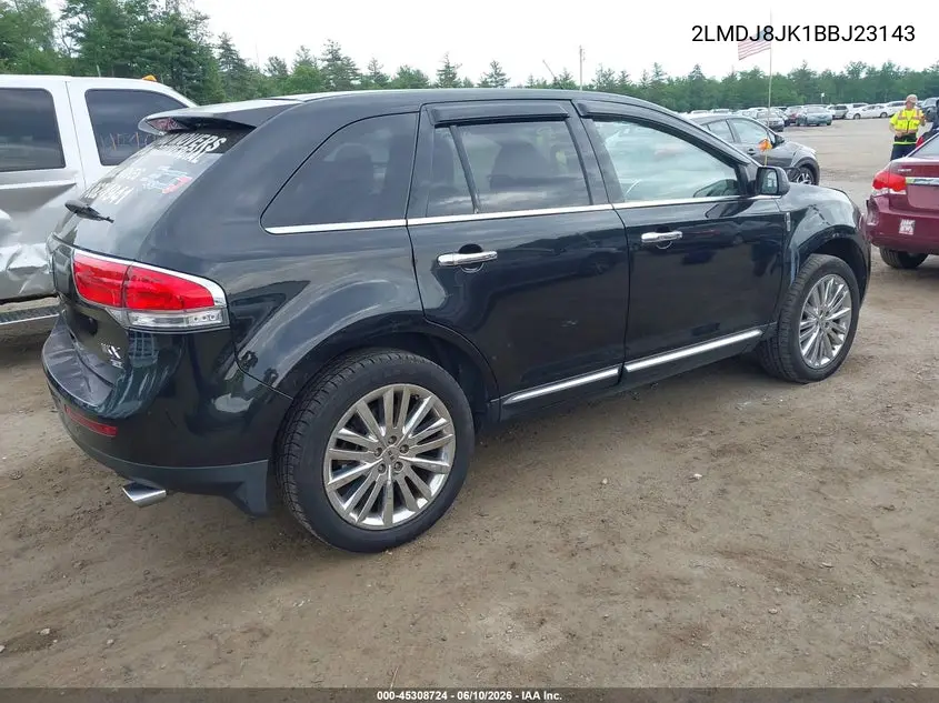 2011 Lincoln Mkx VIN: 2LMDJ8JK1BBJ23143 Lot: 45308724