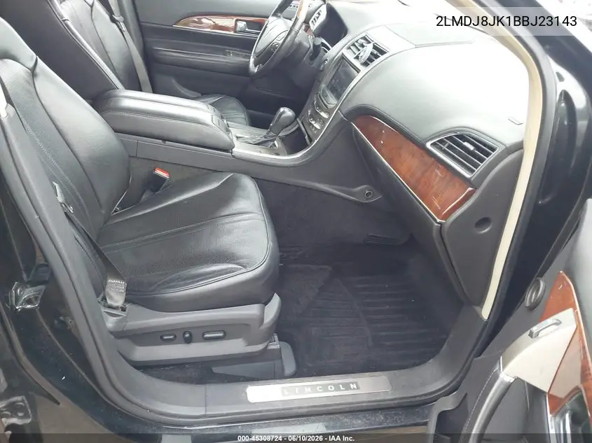 2011 Lincoln Mkx VIN: 2LMDJ8JK1BBJ23143 Lot: 45308724