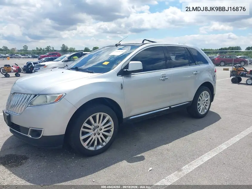 2011 Lincoln Mkx VIN: 2LMDJ8JK9BBJ16876 Lot: 45424250