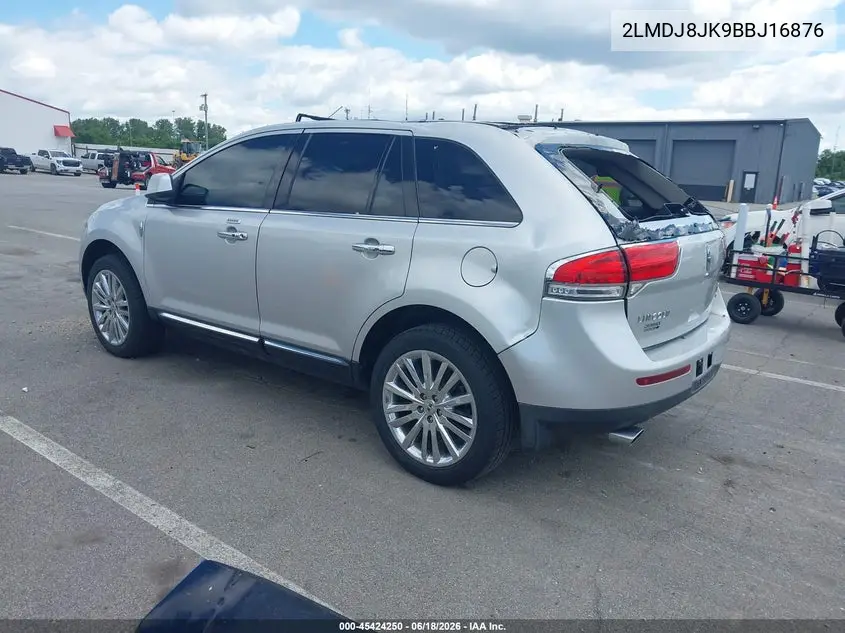 2011 Lincoln Mkx VIN: 2LMDJ8JK9BBJ16876 Lot: 45424250