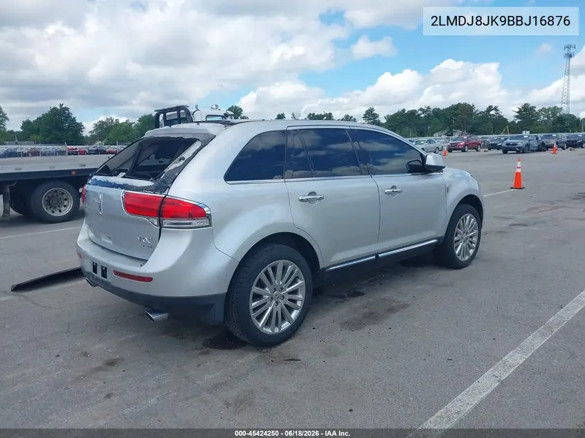 2011 Lincoln Mkx VIN: 2LMDJ8JK9BBJ16876 Lot: 45424250