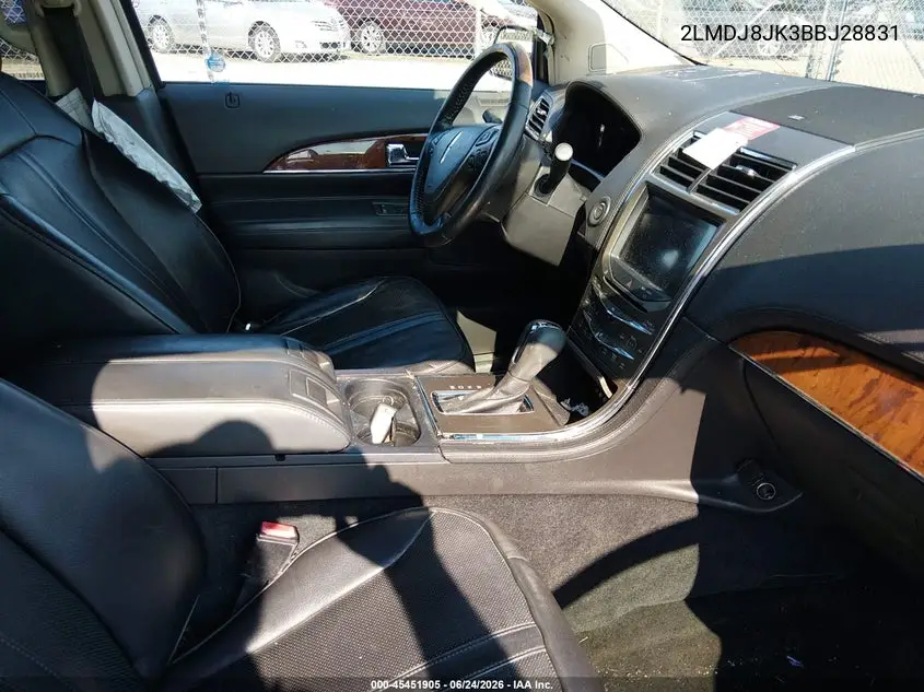 2011 Lincoln Mkx VIN: 2LMDJ8JK3BBJ28831 Lot: 45451905
