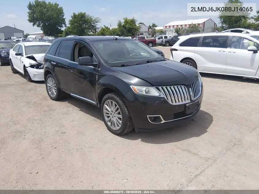 2011 Lincoln Mkx VIN: 2LMDJ6JK0BBJ14065 Lot: 45486270