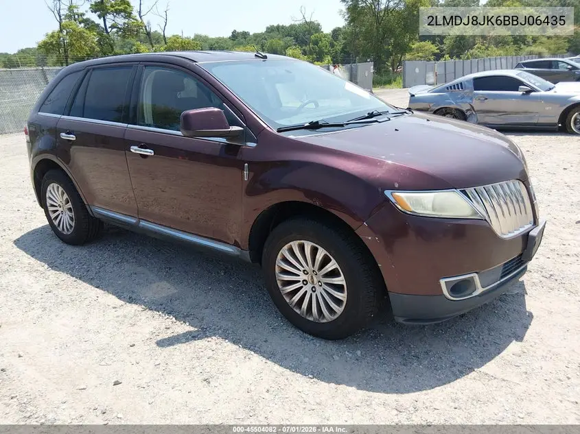 2011 Lincoln Mkx VIN: 2LMDJ8JK6BBJ06435 Lot: 45504082