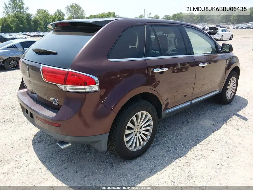 2011 Lincoln Mkx VIN: 2LMDJ8JK6BBJ06435 Lot: 45504082