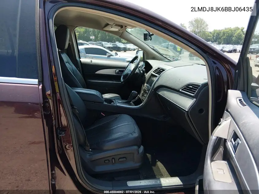 2011 Lincoln Mkx VIN: 2LMDJ8JK6BBJ06435 Lot: 45504082