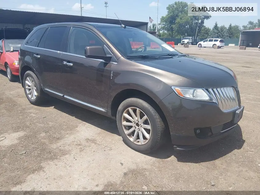 2011 Lincoln Mkx VIN: 2LMDJ8JK5BBJ06894 Lot: 45512735