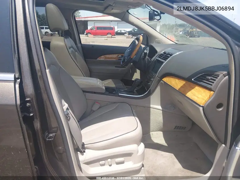 2011 Lincoln Mkx VIN: 2LMDJ8JK5BBJ06894 Lot: 45512735