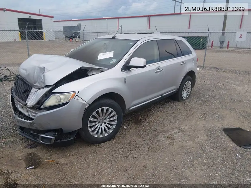 2011 Lincoln Mkx VIN: 2LMDJ6JK8BBJ12399 Lot: 45548772
