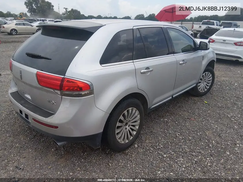 2011 Lincoln Mkx VIN: 2LMDJ6JK8BBJ12399 Lot: 45548772