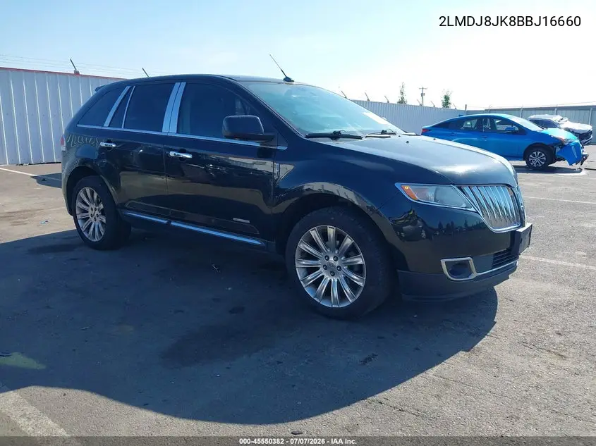2011 Lincoln Mkx VIN: 2LMDJ8JK8BBJ16660 Lot: 45550382