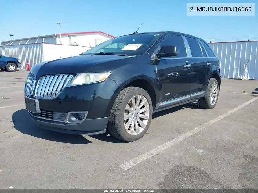 2011 Lincoln Mkx VIN: 2LMDJ8JK8BBJ16660 Lot: 45550382
