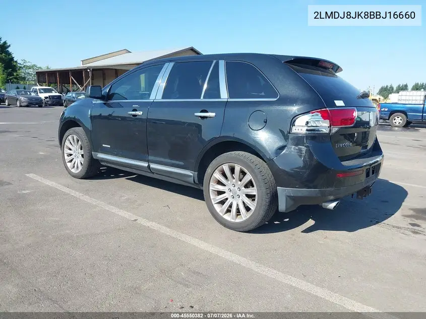 2011 Lincoln Mkx VIN: 2LMDJ8JK8BBJ16660 Lot: 45550382