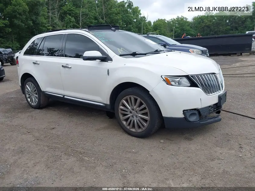 2011 Lincoln Mkx VIN: 2LMDJ8JK8BBJ27223 Lot: 45561013
