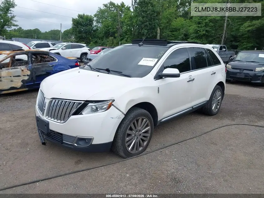 2011 Lincoln Mkx VIN: 2LMDJ8JK8BBJ27223 Lot: 45561013